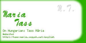 maria tass business card